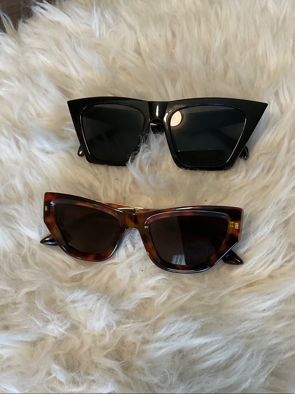 SHEIN Cat Eye Sunglasses in Black and Tortoise